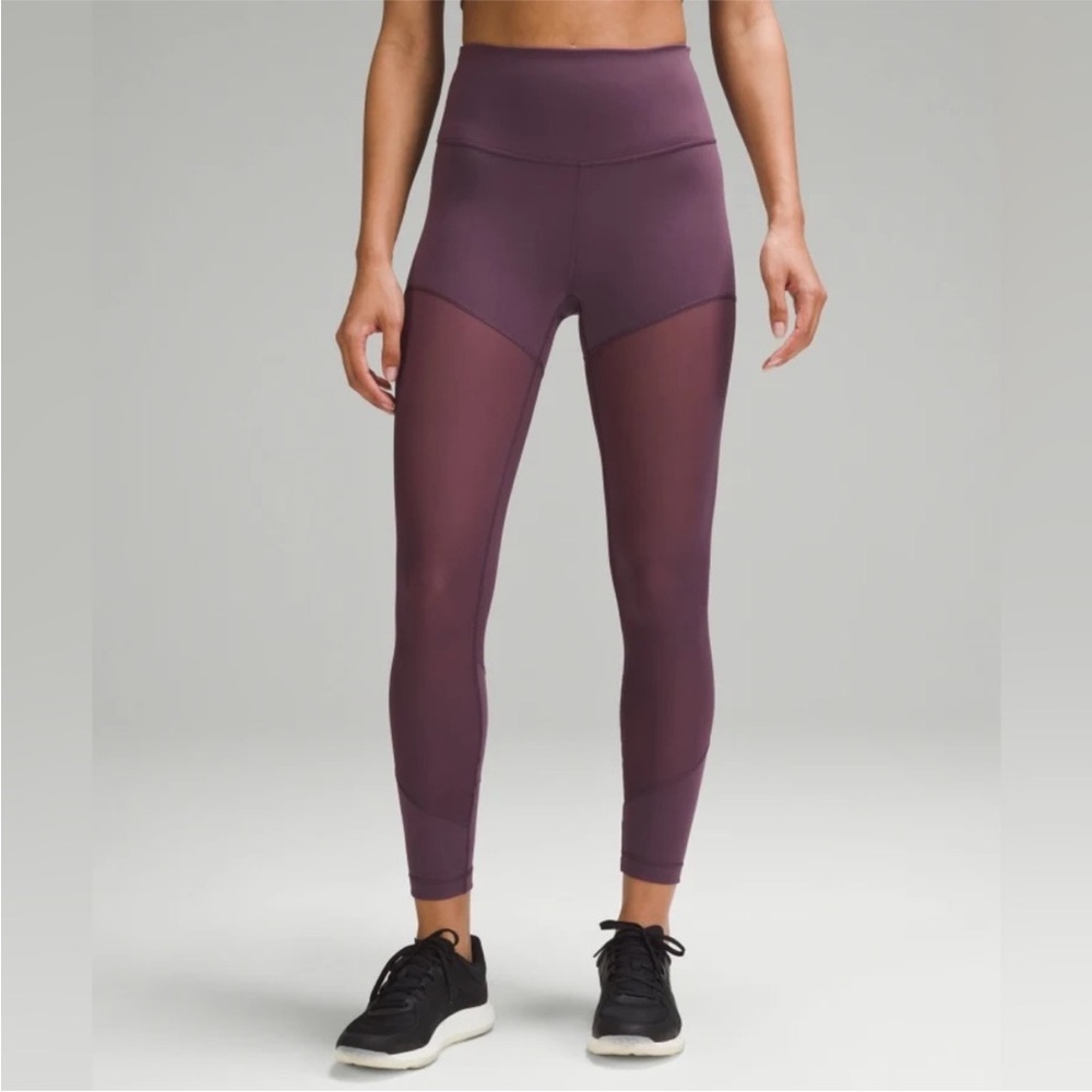 Lululemon Athletica Plum Mesh Leggings